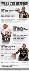 Wake Forest's 2013-14 schedule in infographic form.