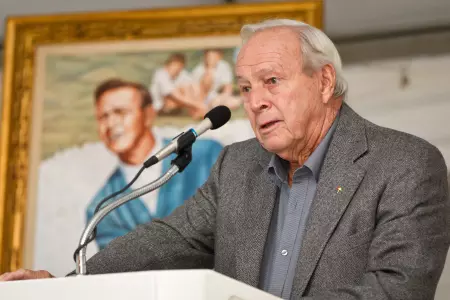 Palmer speaking at the Arnold Palmer Golf Complex dedication in 2011.