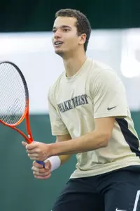 Freshman Aws Laaribi went 4-0 in his first weekend of dual match play