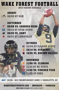 2014 Wake Forest Football Schedule Infographic
