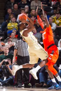 Senior Travis McKie scored 12 points against Syracuse
