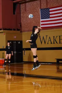 Matalee Reed served an ace for the final point of Friday's win over Notre Dame