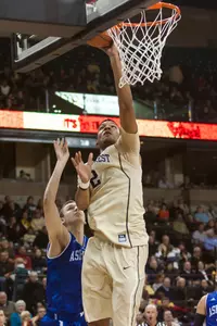 Devin Thomas led the team in points and rebounds.