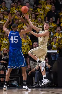 Konstantinos Mitoglou had 17 points and eight rebounds in his Wake Forest debut last week.