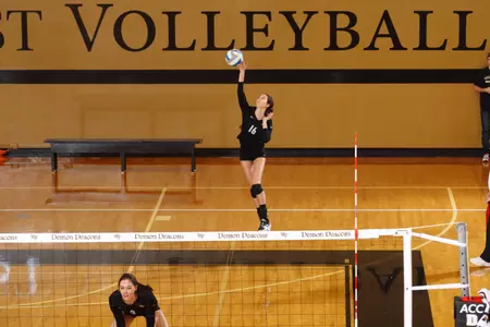 Hanna Lee has six kills for the Deacs against the Hokies