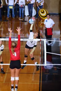 Russell had a match-high 16 kills to pace the Deacs