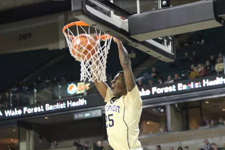 Cornelius Hudson dunks against Samford