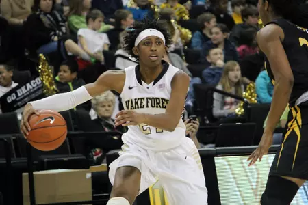 Kelila Atkinson scored 11 points in the win over Towson.