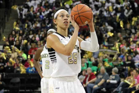 Dearica Hamby scored 24 points with eight rebounds in the win over American