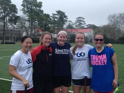 Amanda Janney, Kaitlyn Ruhf, Bronwen Gainsford lending a hand