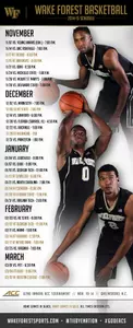 Wake Forest's 2014-15 schedule in infographic form.