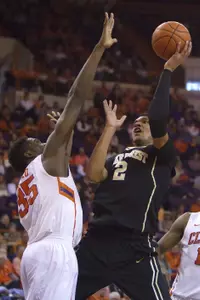 Devin Thomas recorded his ninth double-double of the season