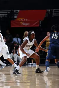 Amber Campbell had a career-high 18 points and career-high eight rebounds at Virginia