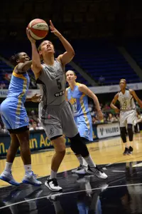 Dearica Hamby with the San Antonio Stars
