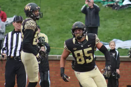 Cam Serigne celebrates his touchdown against Florida State.