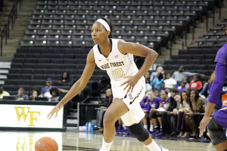 Junior Milan Quinn recorded her first career double-double in the win over ETSU.