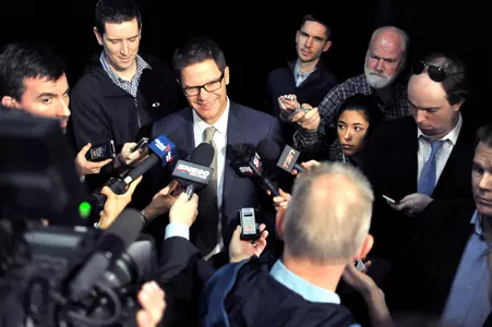 Ross Atkins met with the media after his hiring.