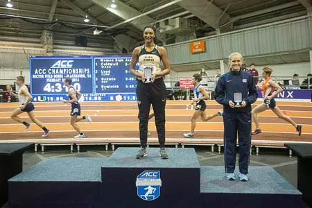 Nyki Caldwell took the ACC women's high jump championship on Friday.