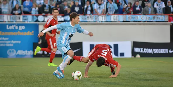 Justin Moose was named to the USL Team of the Week