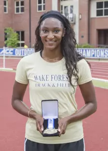 Nyki Caldwell, the 2015 ACC women's high jump champion
