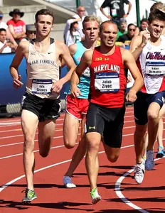 Kyle Graves runs in the 1,500m at the NCAA Championships