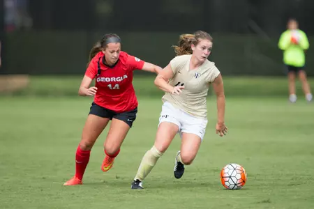 Maddie Huster dished out her first two career assists.