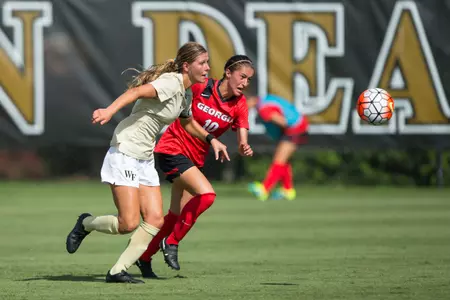 Sarah Teegarden leads the Deacs with three points on a goal and assist.