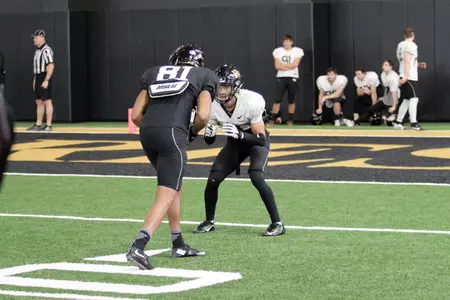 Scotty Washington lined up for a red-zone play.