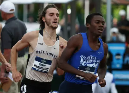 Robert Heppenstall was the ACC champion and a First Team All-American in the 800m both indoors and outdoors in 2016.