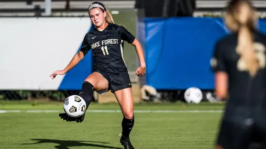Duke Women's Soccer takes on Wake Forest at Koskinen Stadium in Durham, NC. September 20, 2020