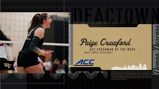 Paige Crawford ACC Freshman of the Week