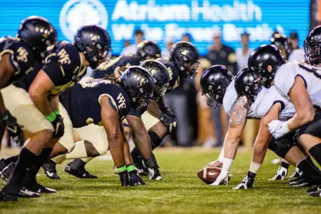 October 8, 2022: the NCAA football match up at Truist Field in Winston-Salem, NC. (Scott Kinser)