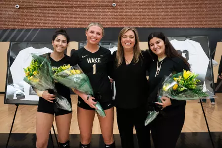 Randi Smart and Wake Forest Volleyball seniors