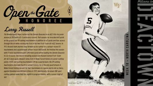 Larry Russell - Week 11 Open the Gate Honoree