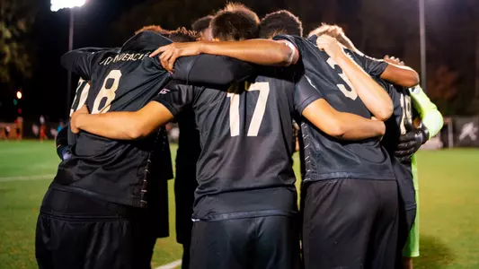 Wake Forest Men's Soccer Huddle vs Clemson