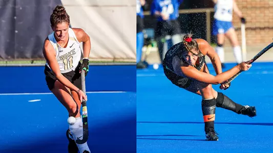 Meike Lanckohr and Sky Caron were named NFHCA All-Americans