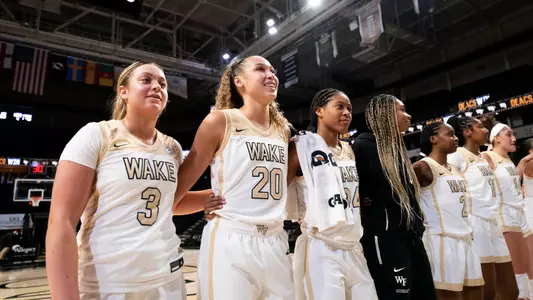 Wake Forest women's basketball in the win over Longwood