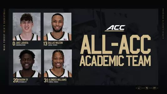 Jake LaRavia Dallas Walton Khadim Sy Alondes Williams Academic All-ACC