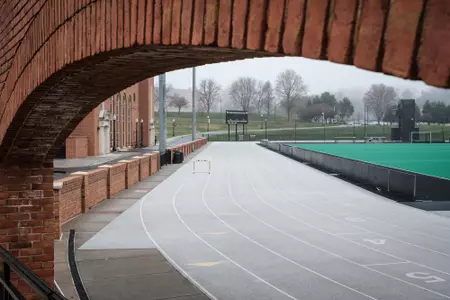 The track at Kentner Stadium is eerily quiet on the morning of Thursday, March 19, 2020. The campus is closed due to the coronavirus pandemic.The track at Kentner Stadium is eerily quiet on the morning of Thursday, March 19, 2020. The campus is closed due to the coronavirus pandemic.