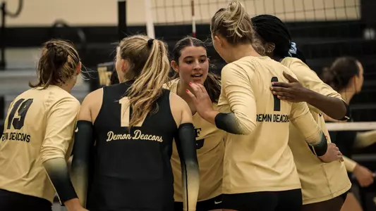 Volleyball Team Gold huddle