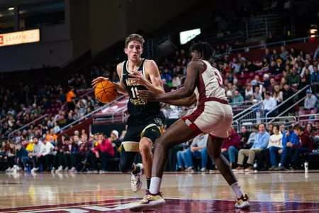 January 14, 2023, Chestnut Hill, MA: 
Wake Forest Men’s Basketball plays Boston College at the Conte Forum in Chestnut Hill, Massachusetts on Saturday, January 14, 2023.
(Photo by Peter Fortunato)
