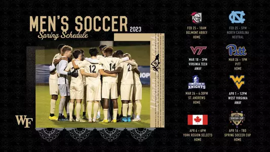 Wake Forest Men's Soccer 2023 Spring Schedule