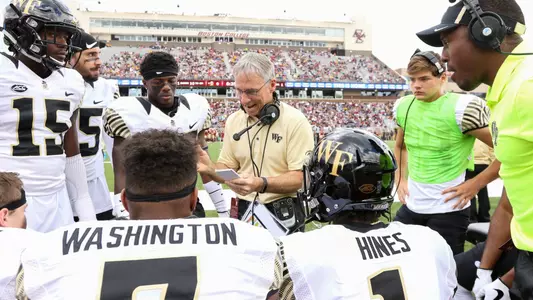 Wake Forest against Boston College at Alumni Stadium in Chestnut Hill, MA.  September 9th, 2017. Credit - Paul Rutherford