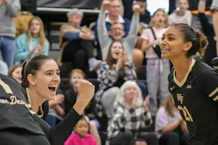 Wake Forest Volleyball celebration