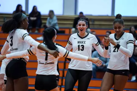 Wake Forest Volleyball celebration