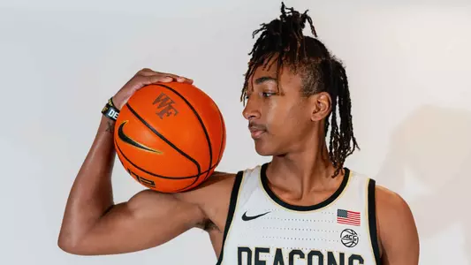 September 2, 2022, Winston-Salem, NC:
Juke Davis unofficial Visit Photoshoot with Wake Forest Men’s Basketball on Friday, September 2, 2022.
(Photo by Peter Fortunato / Wake Forest Athletics)