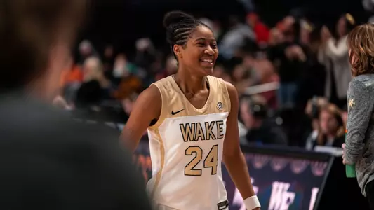 Jewel Spear following the win over Clemson on Feb. 5, 2023