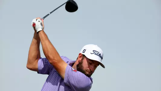 ST ANDREWS, SCOTLAND - JULY 11: Cameron Young of The United States tees off the 3rd during a practice round prior to The 150th Open at St Andrews Old Course on July 11, 2022 in St Andrews, Scotland.