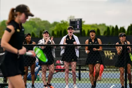 Wake Forest Women's Tennis Celebration