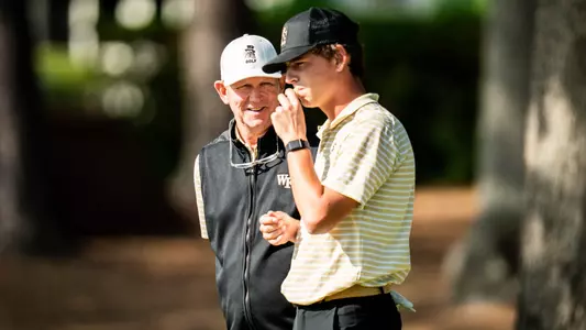 Jerry Haas and Boyd Owens during the Semifinals of the 2023 ACC Men's Golf Championship on Sunday, April 23, 2023